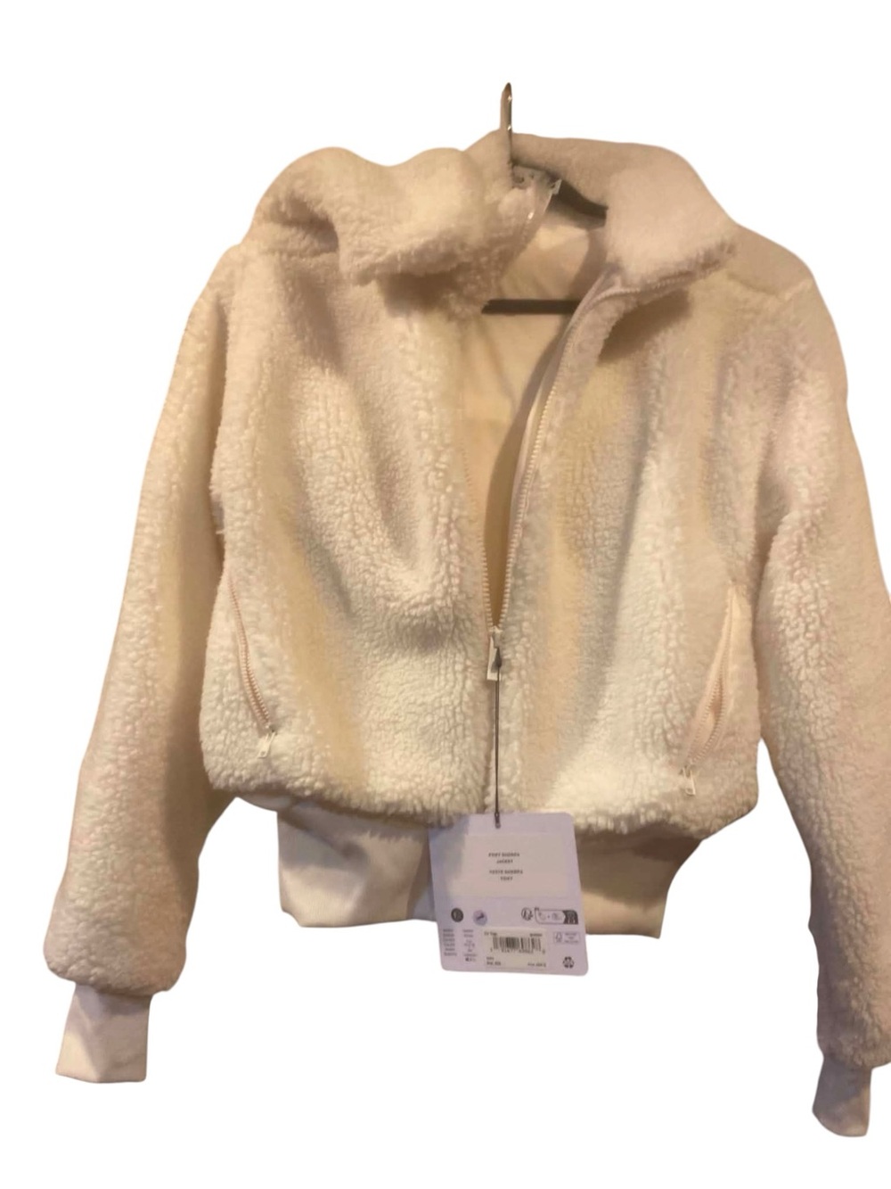 NWT Alo Yoga Foxy Sherpa Jacket Size XXS IVORY